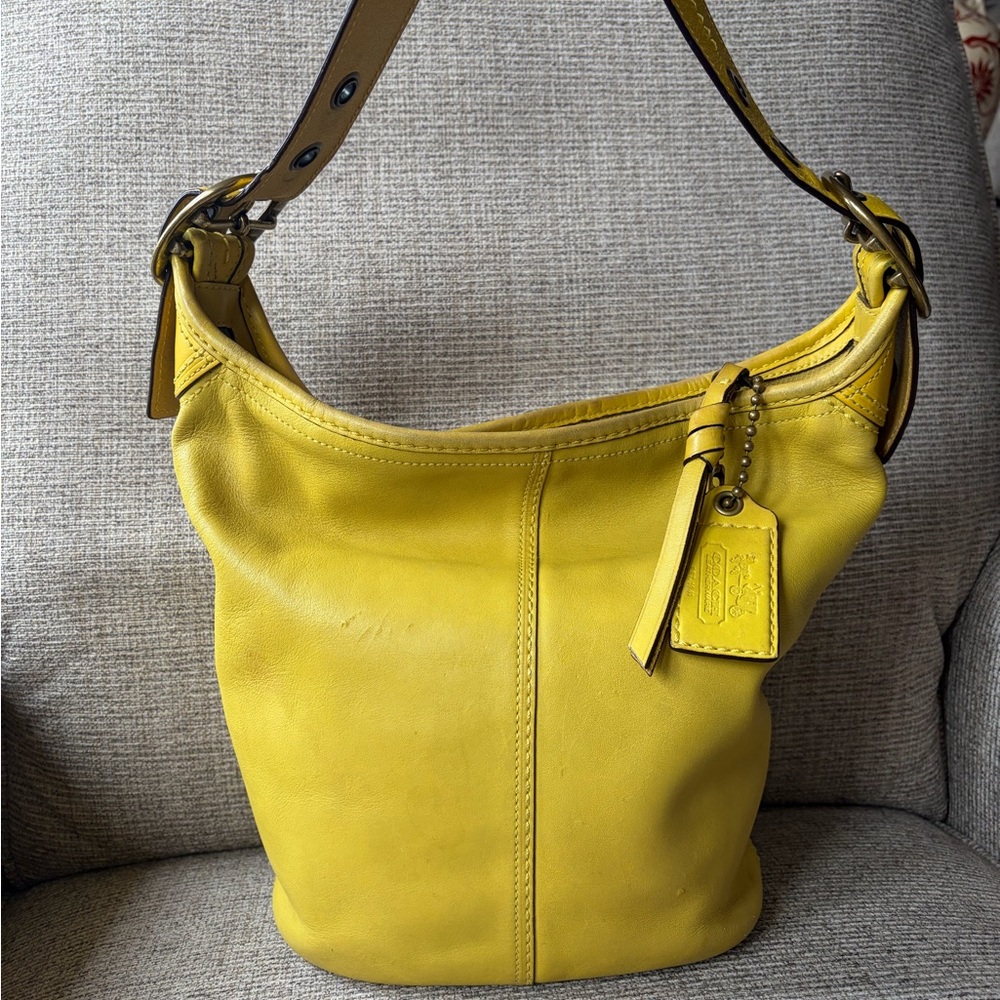 Coach 11422 Bleecker Medium Leather Tattersall Crossbody Duffle